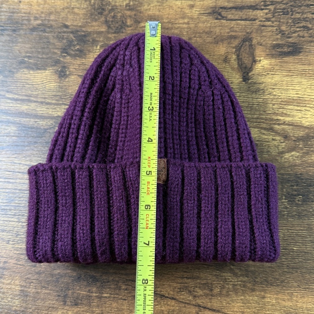 Purple Ribbed Britt’s Knits Beanie - Picture 2 of 9